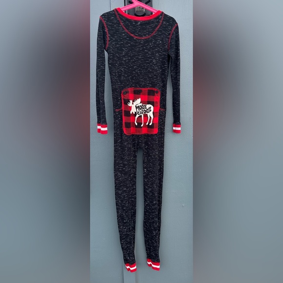 564. Lazy One Moose Caboose Kids Boys Onesie long sleeve cotton pajamas - Picture 8 of 11
